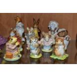 TEN BESWICK BEATRIX POTTER FIGURES, all with BP-2a Gold Oval backstamps, comprising Mr Jeremy