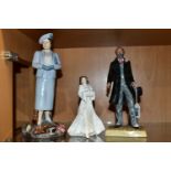 THREE ROYAL DOULTON FIGURINES, comprising Sir Henry Doulton HN3891, limited edition numbered 1530/