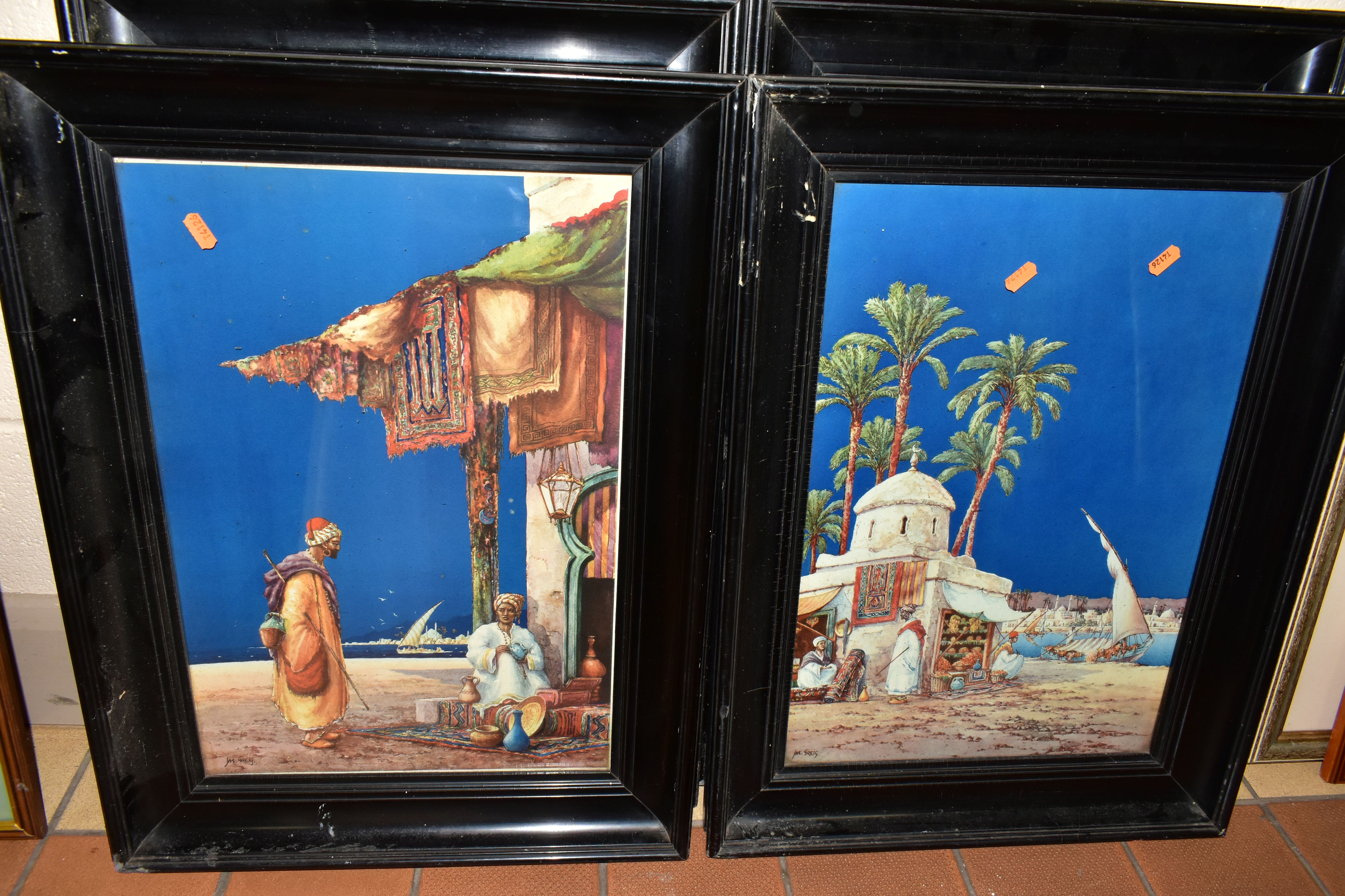 S. G. KEENE, 'CAIRO' AND 'TUNIS', a pair of street scenes, gouache, 54.5cm x 30.5cm, signed and - Image 4 of 4