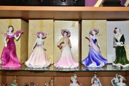 FIVE BOXED COALPORT FIGURINES, comprising The Skater, home shopping exclusive, numbered 624/2000