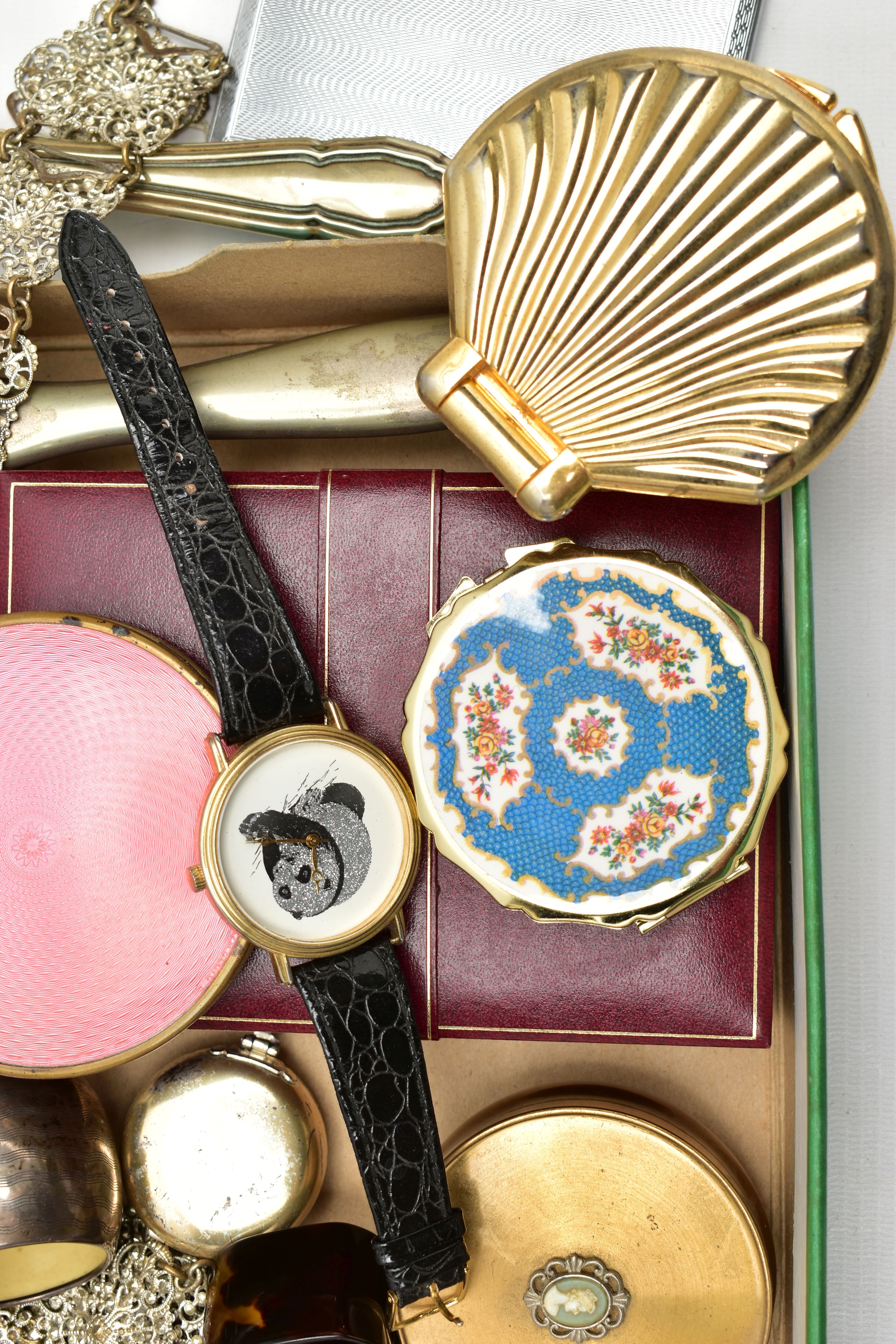 A BOX OF ASSORTED SILVER AND OTHER ITEMS, to include a silver napkin ring with machine turned - Image 3 of 5