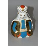 A ROYAL CROWN DERBY PAPERWEIGHT FROM THE ROYAL CATS COLLECTION 'Persian', height 16cm, no stopper,