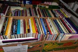 BOOKS, four boxes containing approximately 130 titles, mostly in hardback format, on the subjects of