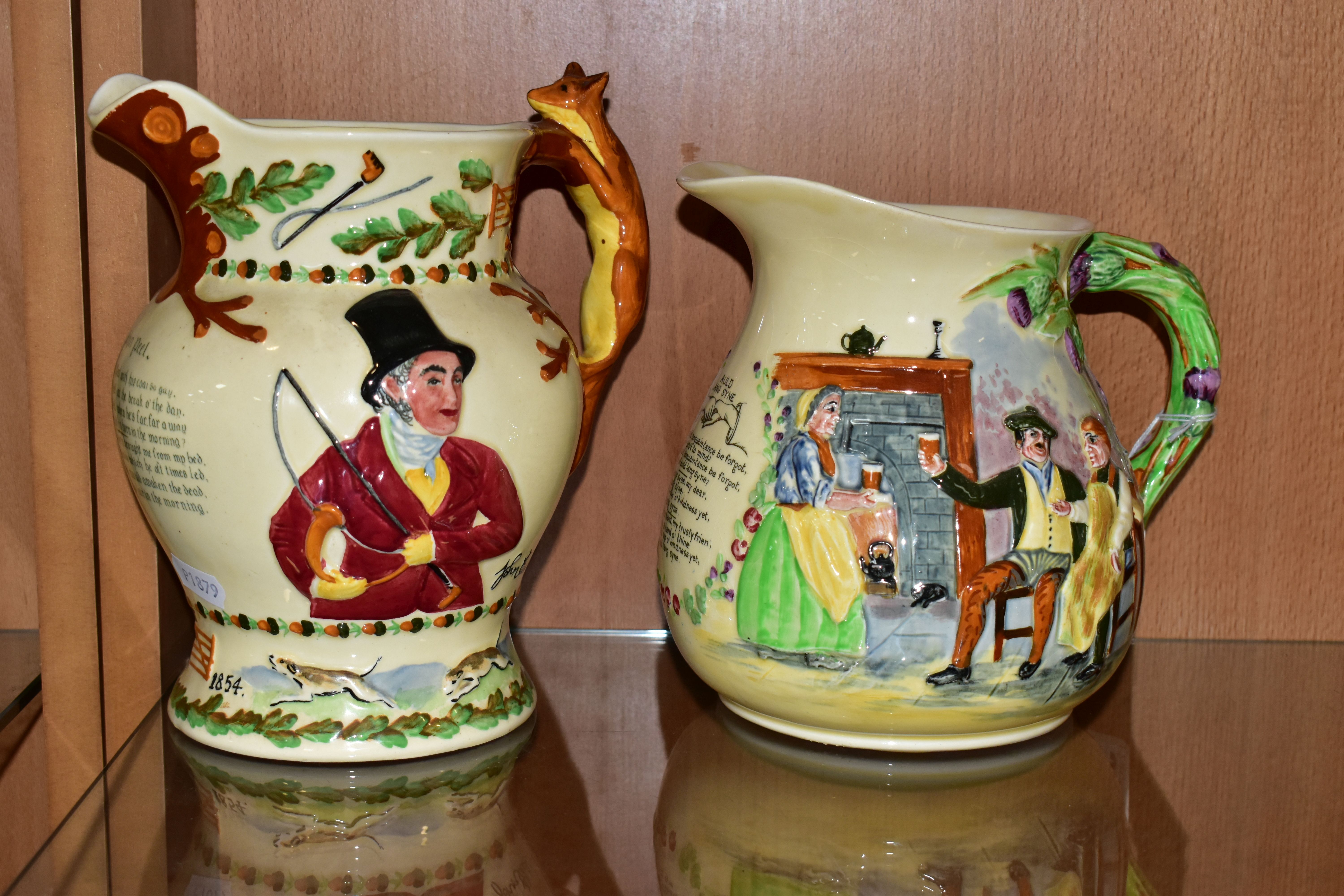 THREE CROWN DEVON FIELDINGS MUSICAL WARES, comprising Auld Lang Syne and John Peel musical jugs, - Image 6 of 10