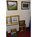 PAINTINGS AND PRINTS, a quantity of late 20th and 21st century paintings and prints including two