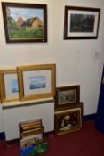 PAINTINGS AND PRINTS, a quantity of late 20th and 21st century paintings and prints including two