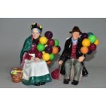 TWO ROYAL DOULTON FIGURINES, comprising The Old Balloon Seller HN1315 and The Balloon Man HN1954 (2)
