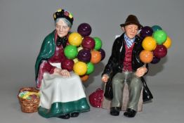 TWO ROYAL DOULTON FIGURINES, comprising The Old Balloon Seller HN1315 and The Balloon Man HN1954 (2)