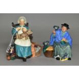 TWO ROYAL DOULTON FIGURINES, comprising Tuppence A Bag HN2320 and Nanny HN2221 (2) (Condition