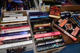 FIVE BOXES OF ASSORTED BOOKS, to include over ninety novels hardback and paperback by Danielle