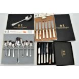 THREE BOXED SETS OF 'ARTHUR PRICE' CUTLERY, to include a boxed set of six tea knives, each fitted
