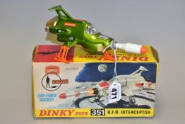 A BOXED DINKY TOYS U.F.O INTERCEPTOR, NO.351, 'direct from Gerry Anderson's UFO tv programme S.H.A.