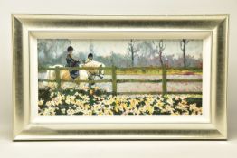 ROLF HARRIS (AUSTRALIAN 1930), 'RIDING IN THE SPRING', a limited edition print of a child riding a