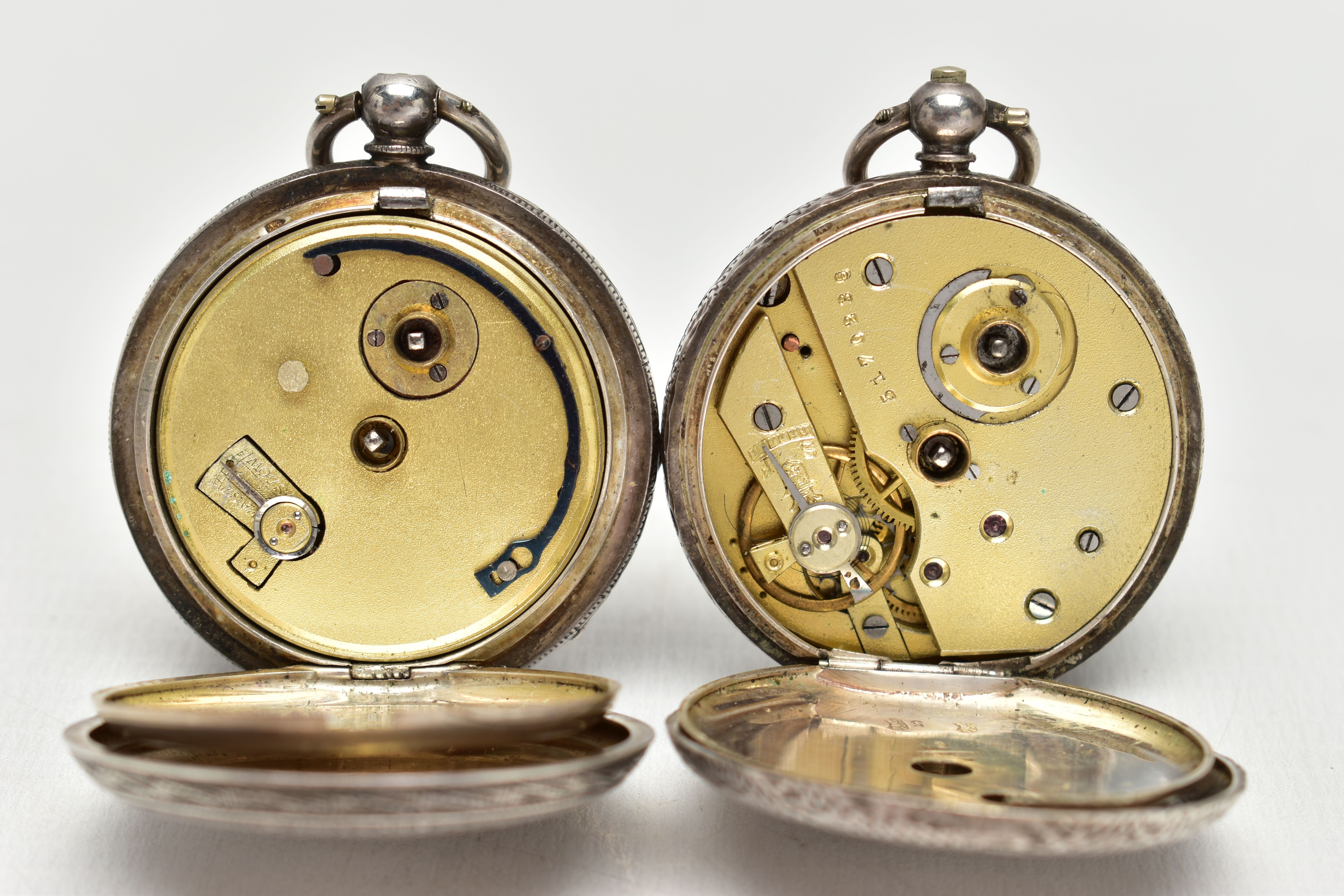 TWO SILVER LADIES POCKET WATCHES, the first a white circular dial with Roman numeral hourly markers, - Image 5 of 5