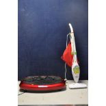 A MORPHY RICHARDS 720020 STEAM CLEANER with bag of accessories and cloths, along with a Vibrapower