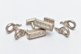 A PAIR OF 'ELSA PERETTI' CUFFLINKS AND A PAIR OF SILVER CUFFLINKS, a signed pair of 'Tiffany & Co'