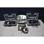 TWO CASED DREMMEL 398 AND 395 with attachments and accessories along with a Stanley electric