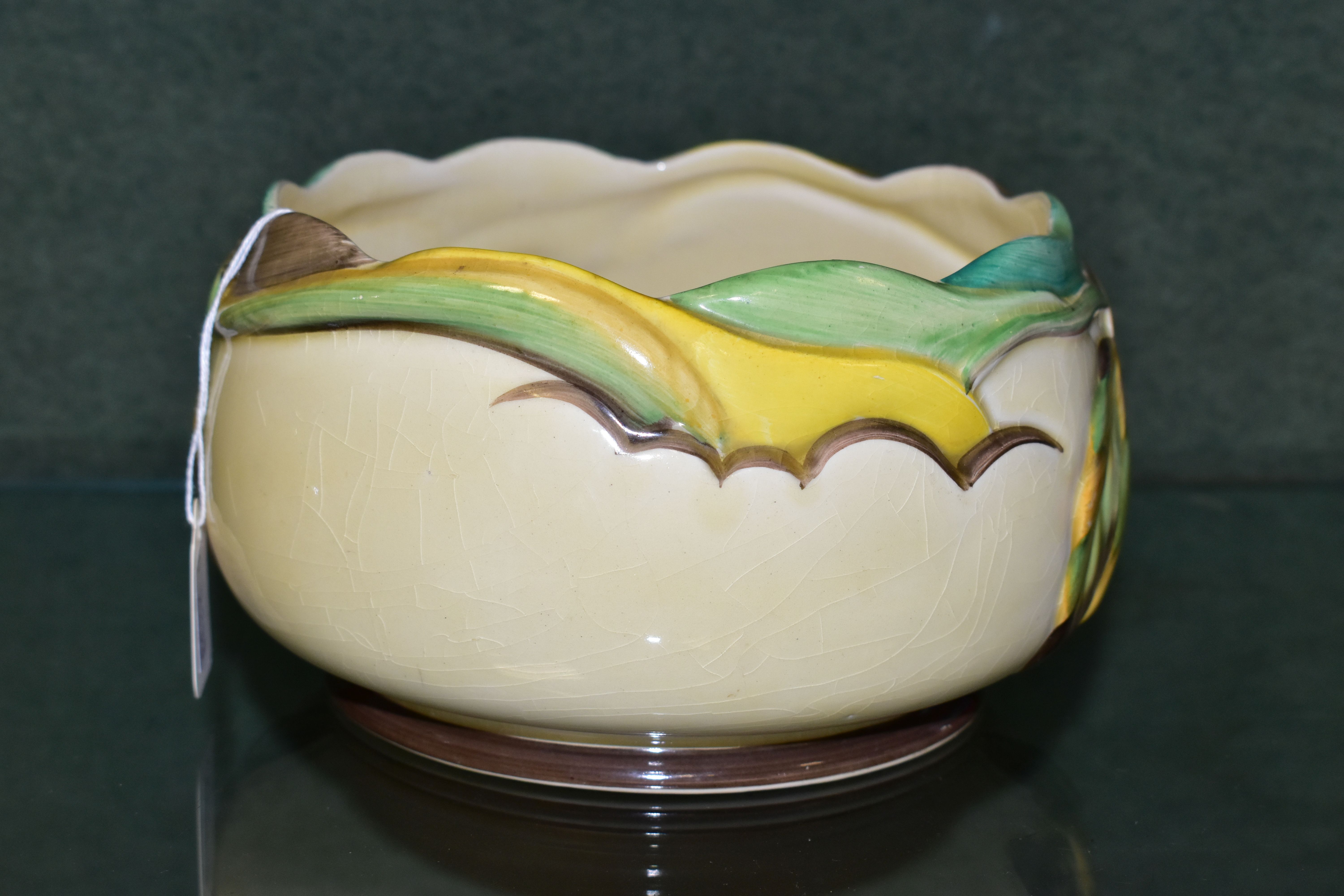 A CLARICE CLIFF FOR NEWPORT POTTERY FRUIT BOWL, moulded in the Autumn Leaves pattern, diameter at - Image 2 of 5