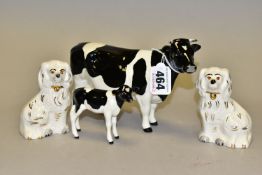 FOUR BESWICK ANIMALS, comprising Friesian Cow Ch. 'Claybury Leegwater' model no 1362A gloss,