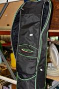 A MAVER PLATINUM 4 TUBE FISHING ROD CARRY BAG CONTAINING SEVEN RODS, comprising a Tricast-