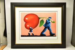 MACKENZIE THORPE (BRITISH 1956) 'HELPING DAD', a signed limited edition print, 88/195, with