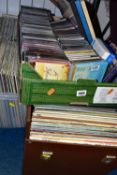 FOUR BOXES OF RECORDS AND CDS, over two hundred vinyl L.P.s, mainly classical, to include works by