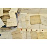 INDENTURES, a collection of approximately one hundred legal documents or letters dating from