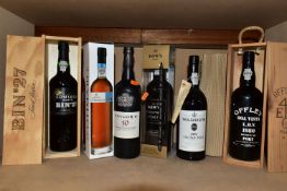 PORT, six bottles comprising one Warre's 1991 Vintage, one Fonseca Porto 'Bin 27' Finest Reserve,