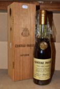 COGNAC, one bottle CHATEAU PAULET, Very Old Cognac, selected from the oldest cognacs ageing in the