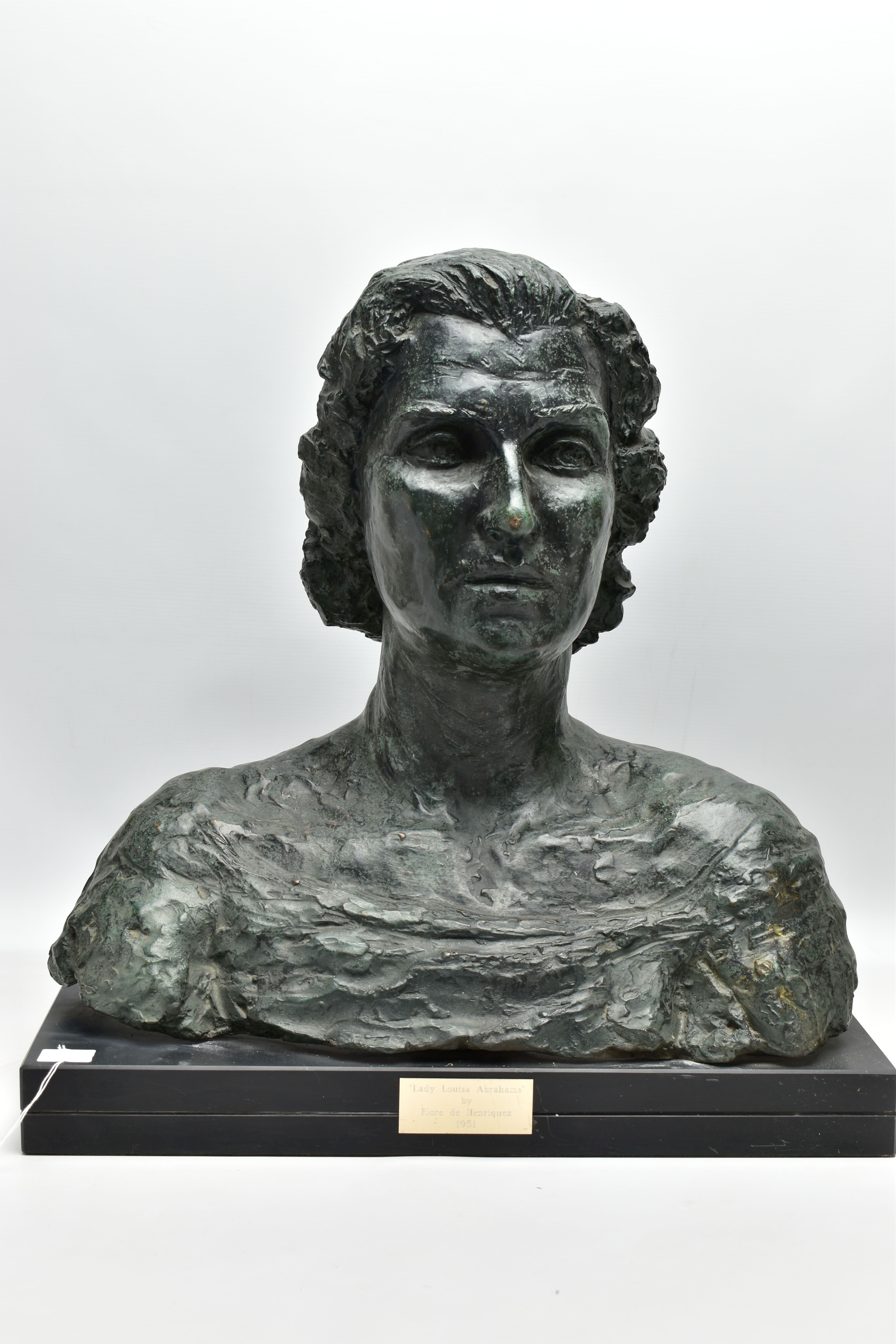 FIORE DE HENRIQUEZ (ITALIAN / BRITISH 1921-2004) PORTRAIT OF LADY LUISA ABRAHAMS, a head and