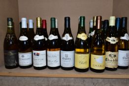 WHITE WINE, twenty-six bottles of white wine, mostly from France, to include six Chablis, one