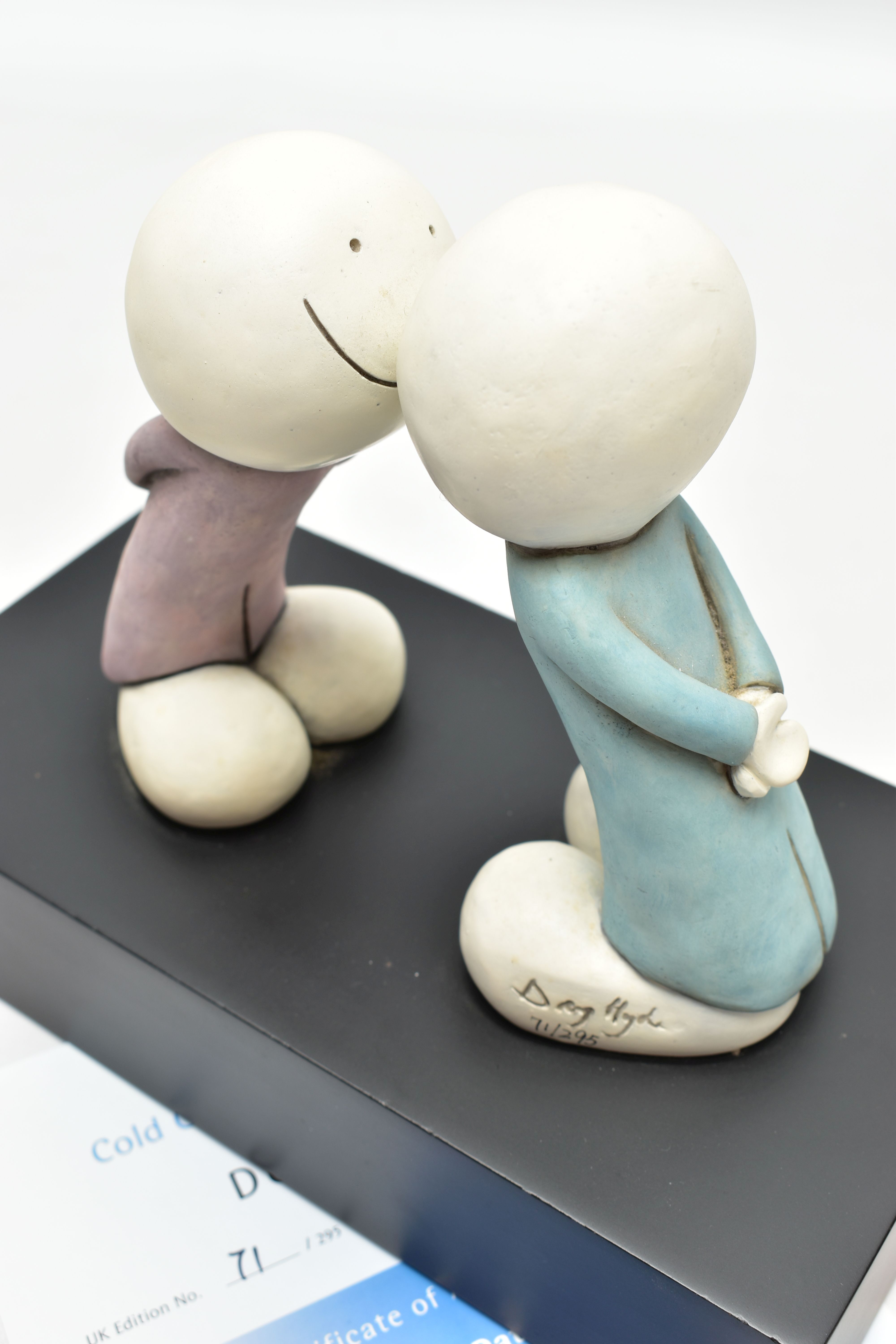 DOUG HYDE (BRITISH 1972) 'FIRST DATE', a limited edition sculpture depicting two figures leaning - Image 5 of 8
