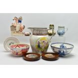 A COLLECTION OF 18TH, 19TH AND EARLY 20TH CENTURY BRITISH AND CHINESE PORCELAIN AND POTTERY,