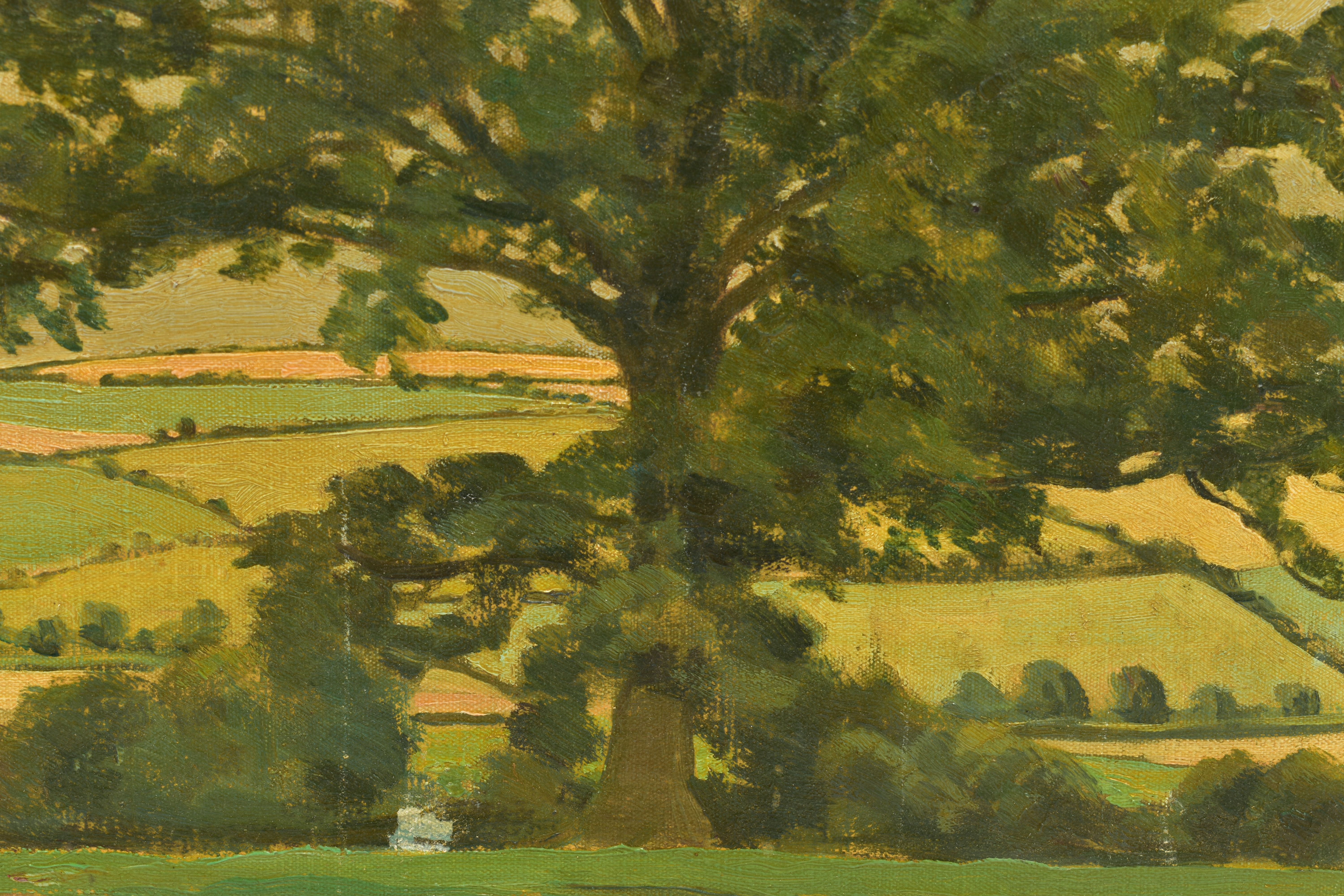 ETHEL GABAIN (FRENCH/BRITISH 1883-1950) A LANDSCAPE FEATURING A SOLITARY OAK TREE, signed lower - Image 7 of 9