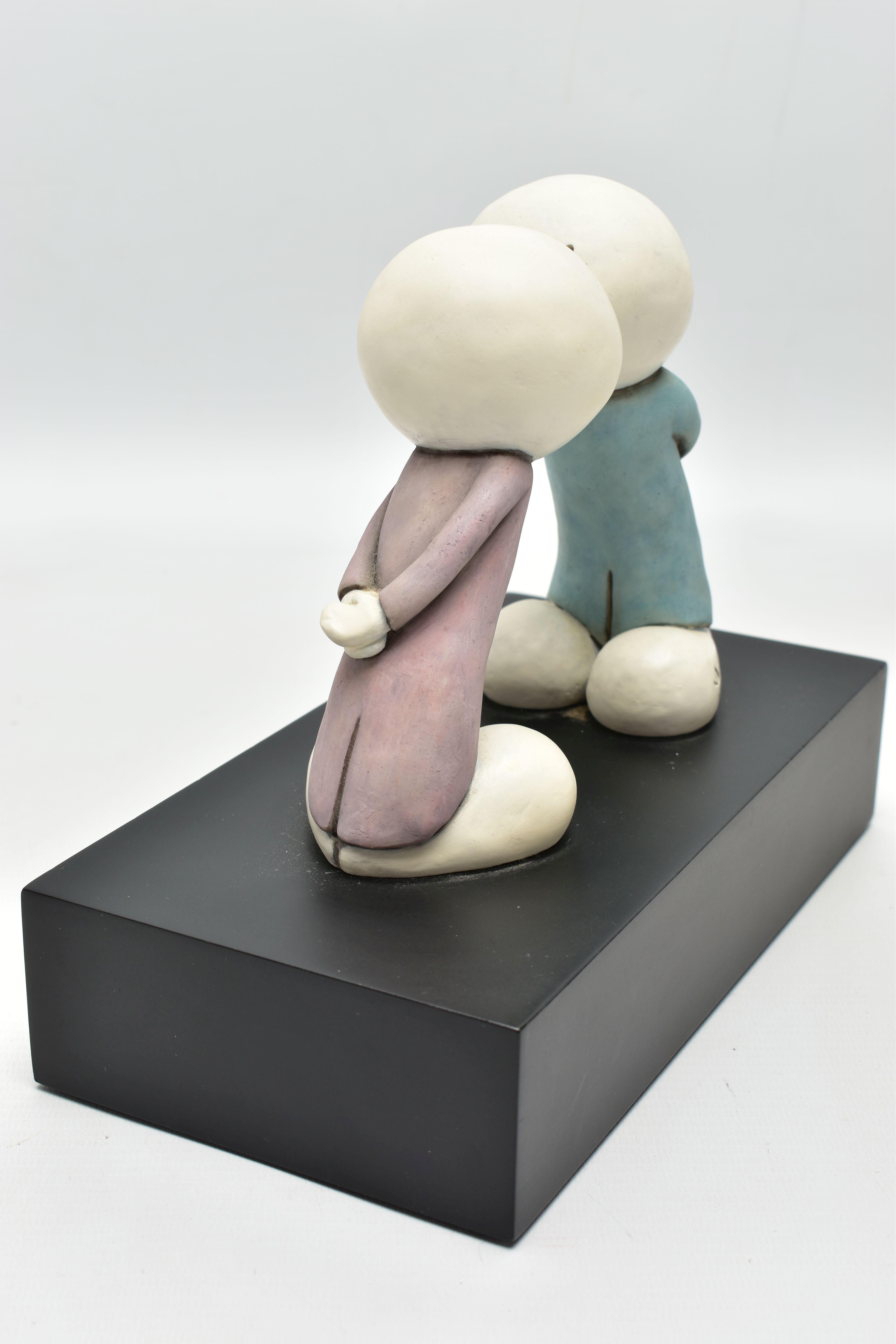 DOUG HYDE (BRITISH 1972) 'FIRST DATE', a limited edition sculpture depicting two figures leaning - Image 2 of 8