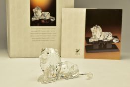 A BOXED SWAROVSKI COLLECTORS SOCIETY INSPIRATION AFRICA FIGURE - LION 1995 (185410), designed by Adi