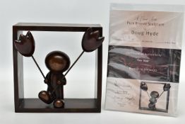 DOUG HYDE (BRITISH 1972) 'FOR YOU', a limited edition bronze sculpture depicting a figure holding