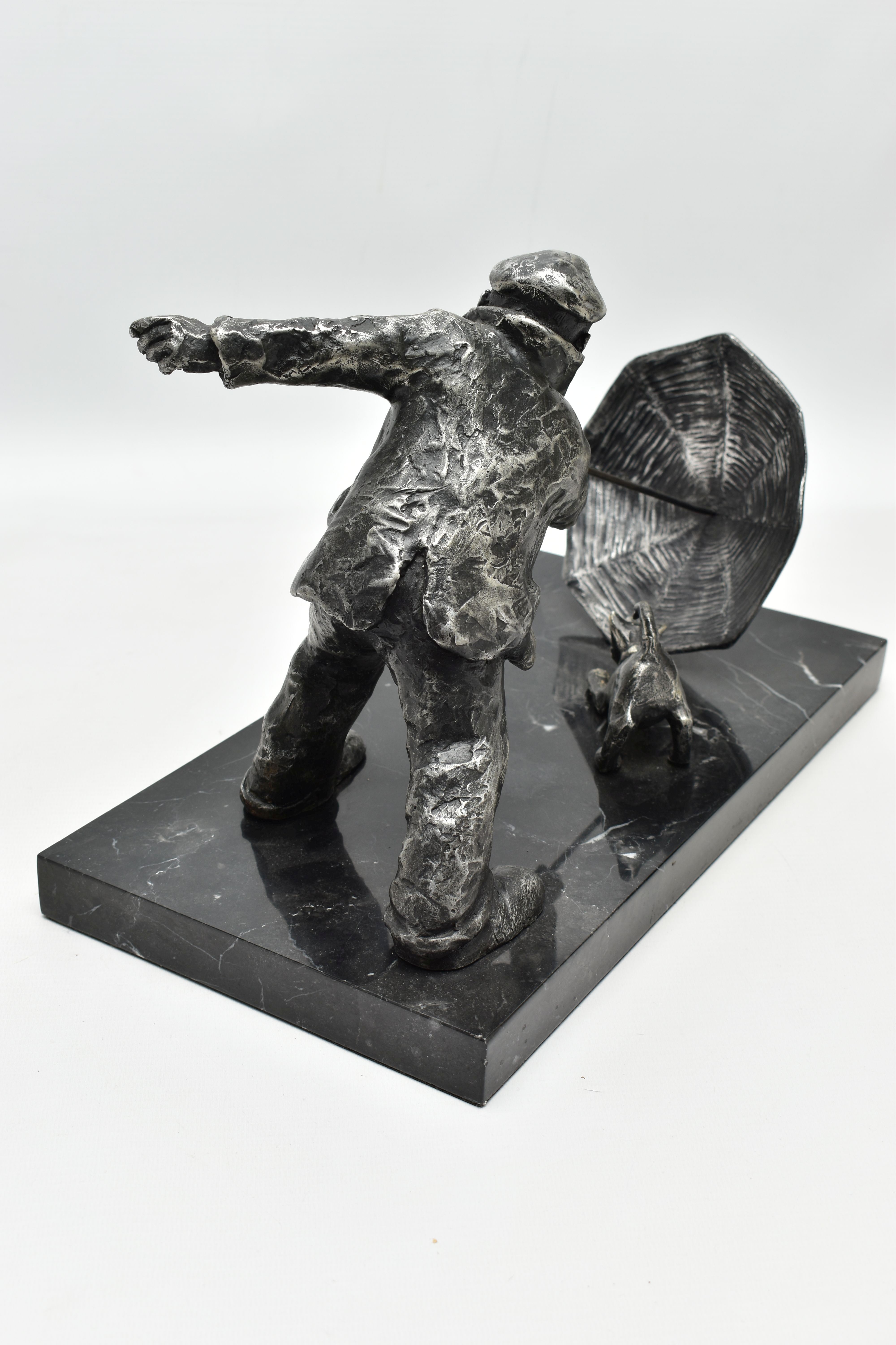 GEORGE SOMERVILLE (SCOTTISH 1947) 'BLOWN AWAY', a limited edition aluminium sculpture depicting a - Image 7 of 10