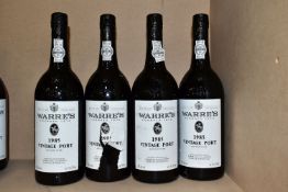 VINTAGE PORT, four bottles of WARRE'S 1985 Vintage Port, bottled 1987, 20% vol, 75cl, seals