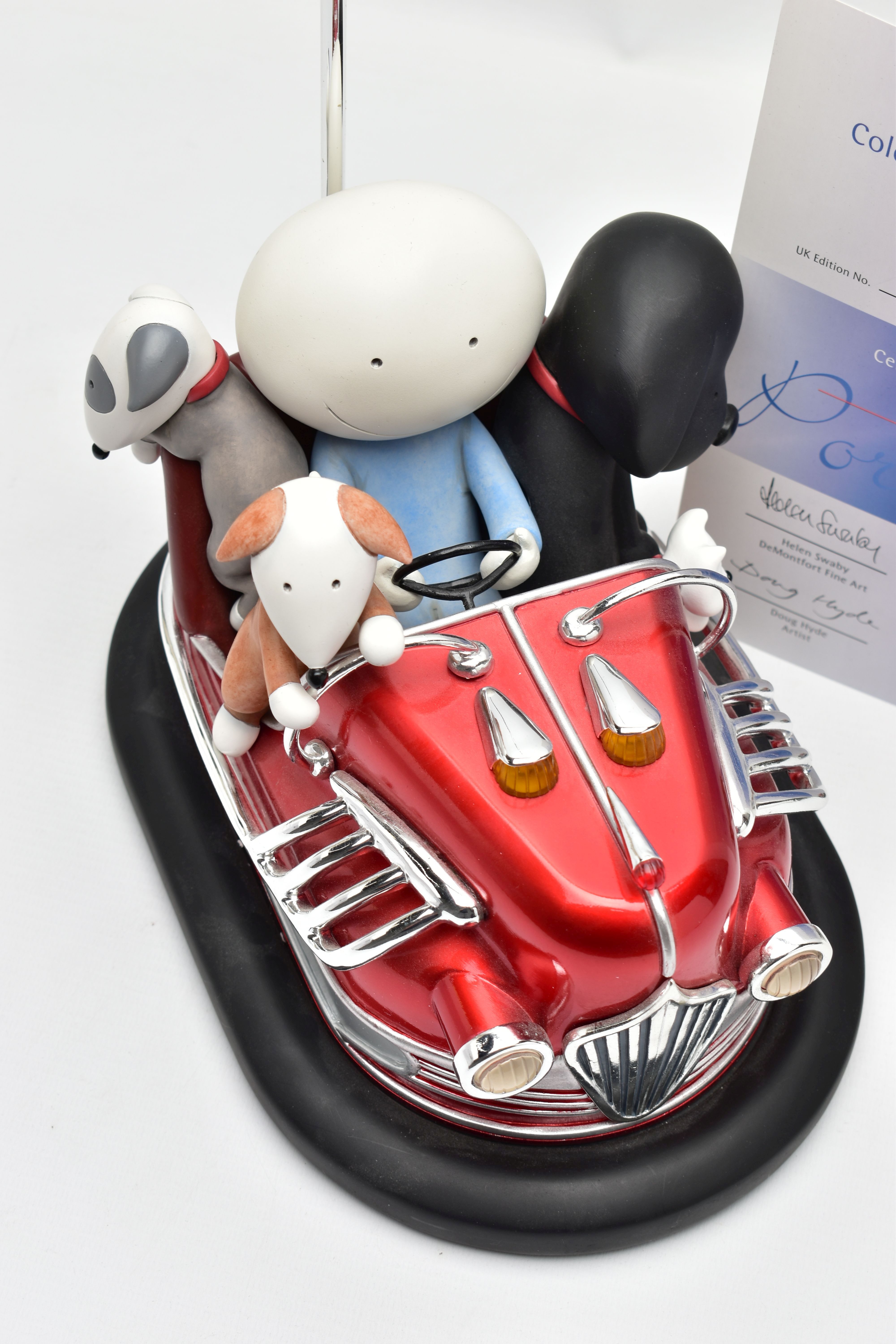 DOUG HYDE (BRITISH 1972) 'FORMULA FUN', an artist proof sculpture depicting a boy and his dogs in - Image 6 of 6