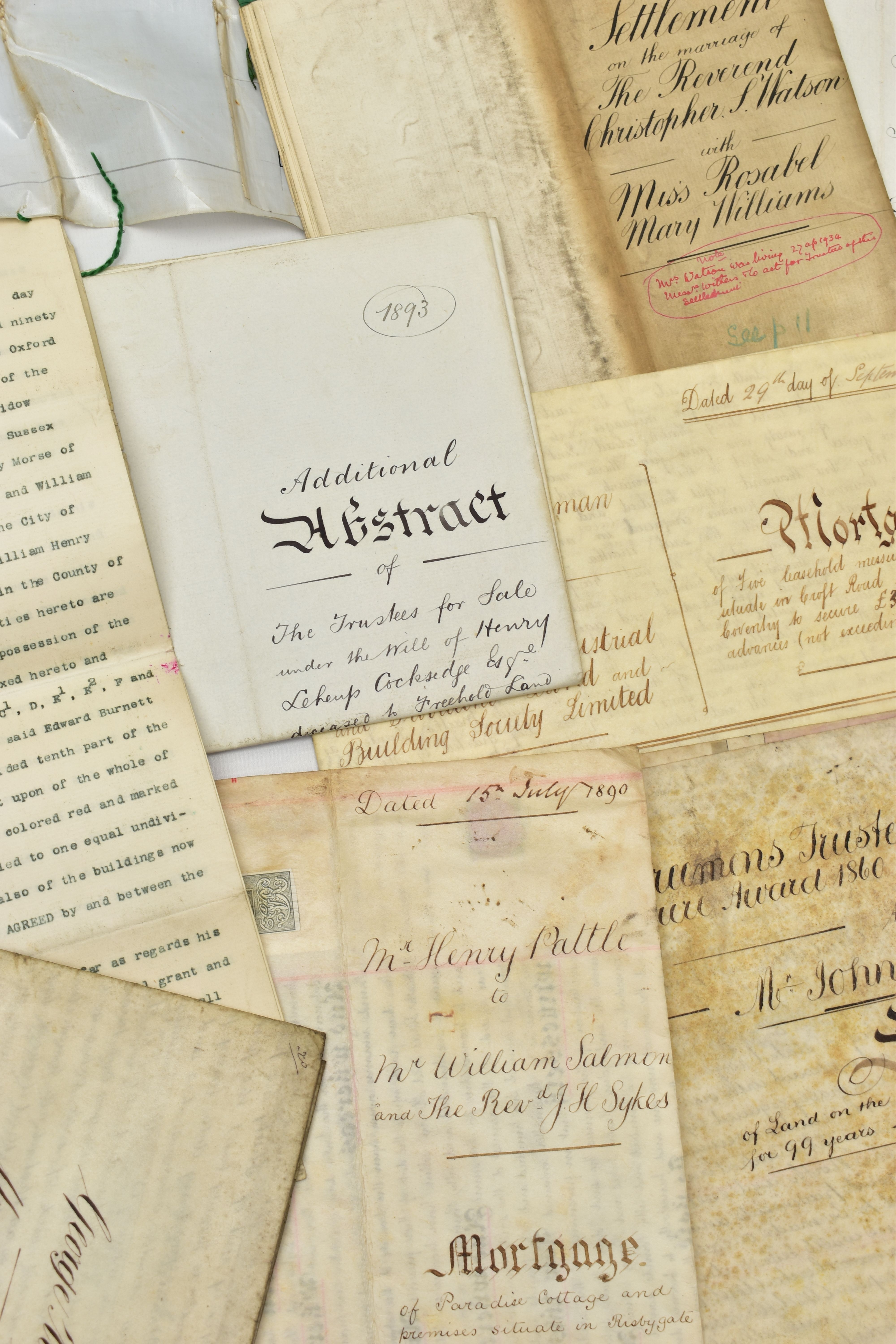 INDENTURES, a collection of approximately 100 legal documents or letters dating from 1720 - 1899 - Bild 2 aus 5