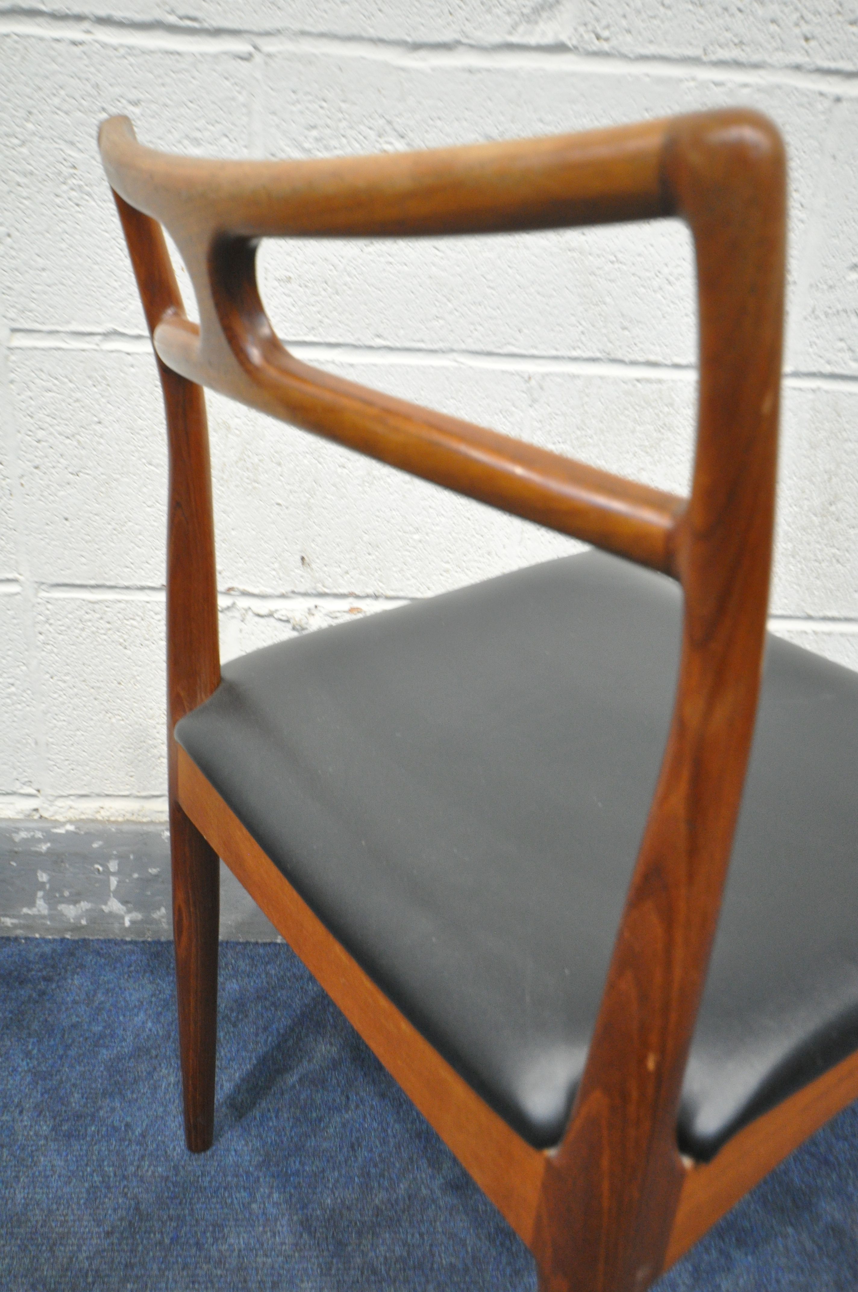 JOHANNES ANDERSEN FOR CHRISTIAN LINNEBERGS MØBELFABRIK, a set of six Danish teak dining chairs, with - Image 6 of 9