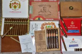 CIGARS, comprising one box of five Tabacalera Coronas Sumatra Cigars, ten Henri Wintermans Half