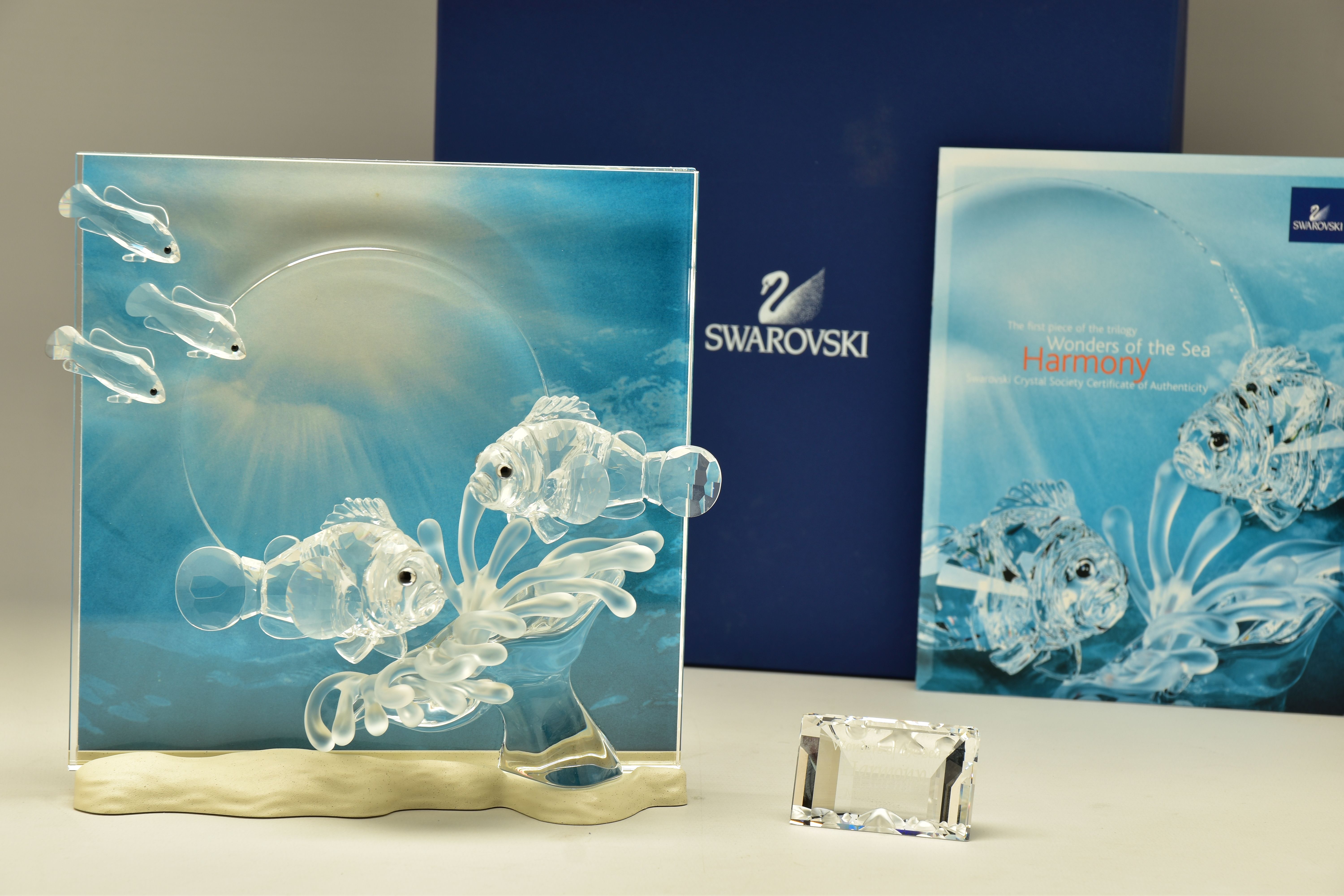 A BOXED SWAROVSKI CRYSTAL SOCIETY DIORAMA, FIRST PIECE OF THE TRILOGY WONDERS OF THE SEA -