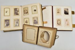 VICTORIAN / EDWARDIAN PHOTOGRAPH ALBUMS, three leather-bound, brass clasped Photograph albums with