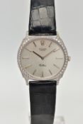 A ROLEX CELLINI WRISTWATCH WITH AFTERSET DIAMONDS, the manual wind wristwatch with matt silver