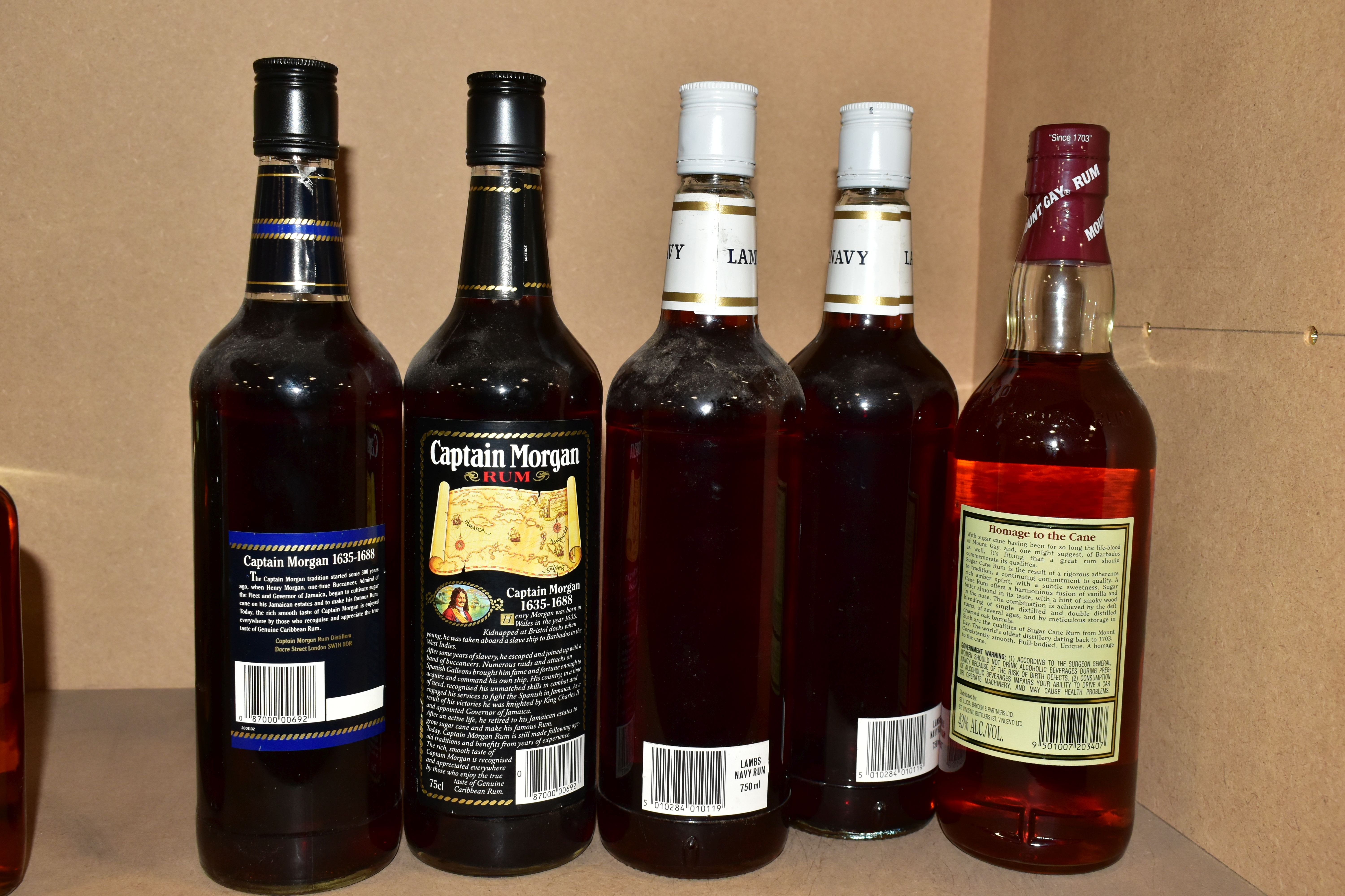 RUM, CHAMPAGNE & VODKA, ten bottles comprising one bottle of MOUNT GAY Barbados Sugar Cane - Bild 5 aus 5