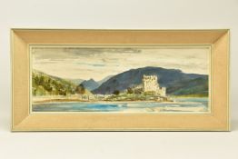 MICHAEL BARNFATHER (BRITISH 1934) 'EILEAN DONAN CASTLE, SCOTLAND', a landscape featuring the