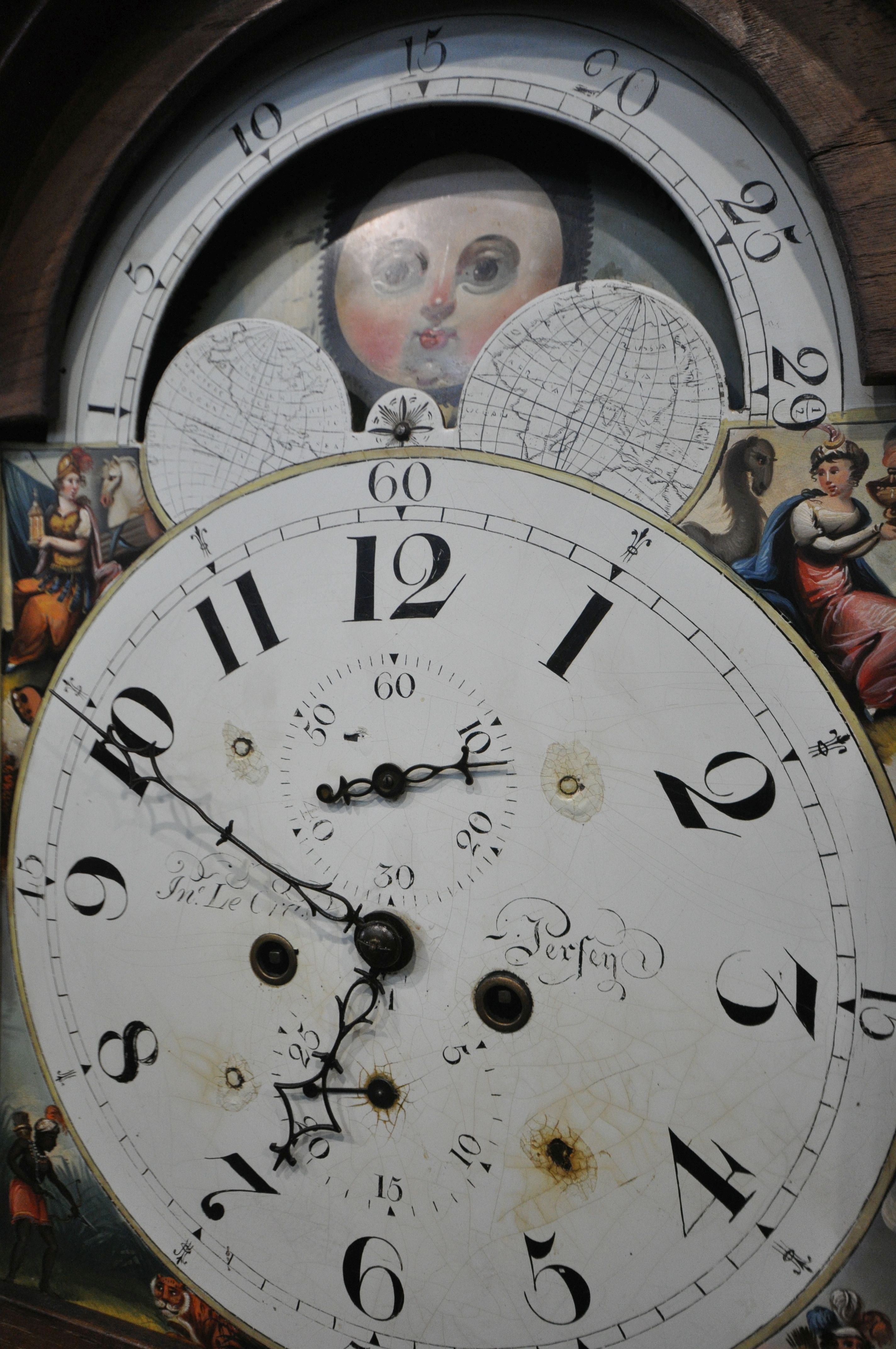 A REGENCY MAHOGANY EIGHT DAY LONGCASE CLOCK, the hood with three finials of a bird with open - Image 3 of 9