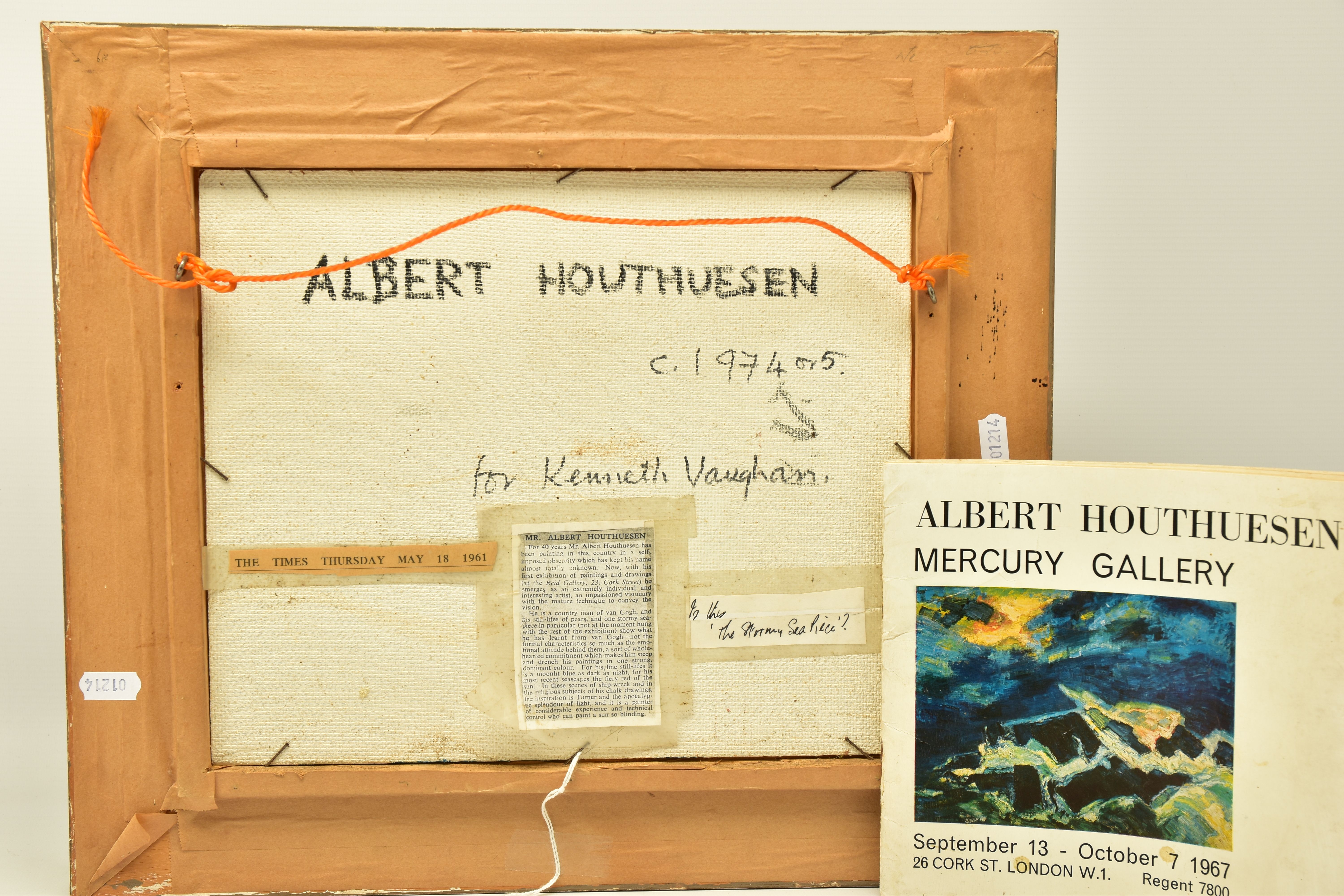 ALBERT HOUTHUESEN (DUTCH / BRITISH 1903-1979) AN UNTITLED FAUVIST STLYE SUNSET SEASCAPE, oil on - Image 7 of 8